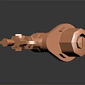 Brass Valve Component With Multiple Interfaces Knobs And Metallic Shine On Dark Background