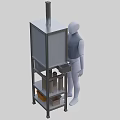 Industrial Equipment With Multi Layer Compartments And Top Chimney For Operator Operation