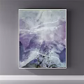 Soft Abstract Painting With Purple White Watercolor Fluid Blended Artistic Textures