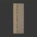 Stylish Wooden Columnar Decor with Intricate Carved Patterns as Household Ornament