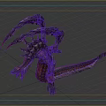 Dark Spiked Dragon Like Game Movie Character With Long Tail And Sharp Claws