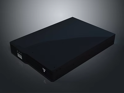 Black Computer External Hard Drive With Sleek Design And Portable Storage 3d model