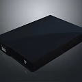 Black Computer External Hard Drive With Sleek Design And Portable Storage 3d model