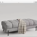 Modern Bed End Bench Bed End Bench 3d model