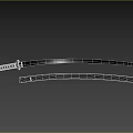 Traditional Japanese Katana Sword With Black Scabbard Sharp Blade And Wrapped Handle