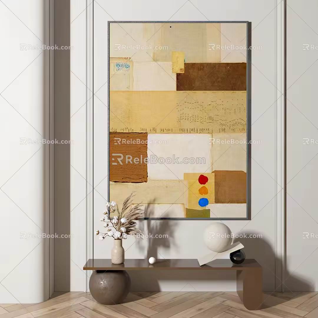 modern abstract painting abstract decorative painting 3d model