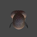 Mythical Fantasy Game And Movie Character With Horns Scaly Skin And Yellow Eyes