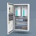 Industrial Control Cabinet Open Door Design With Electronic Components And Circuit Boards 3d model