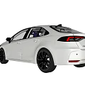 White Toyota Sedan With Modern Design Black Alloy Wheels And Tinted Windows