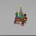 Colorful Russian Style Church Architecture With Multiple Onion Shaped Domes Golden Spires And Vibrant Exterior