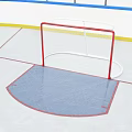 Ice Hockey Rink Fitness Sports Training Area With Standard Ice Markings Layout
