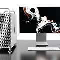modern computer apple computer host keyboard mouse suit 3d model