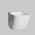Modern White Toilet with Sleek Contemporary Design and Ceramic Finish