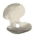 Elegant Pearl Jewelry With Open Shell Design And Shiny Pearl Centerpiece