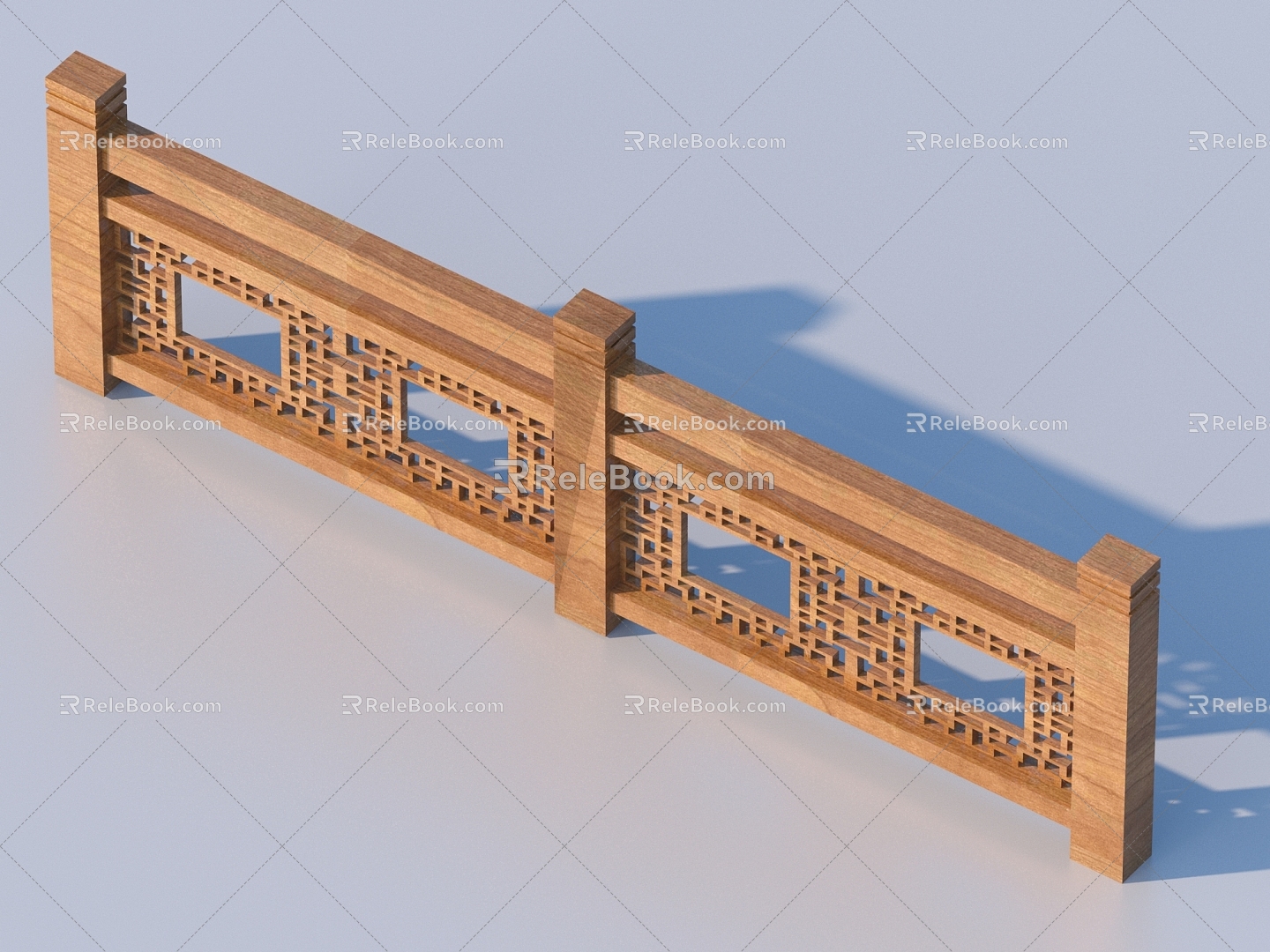 Railing Guardrail Fence 3d model