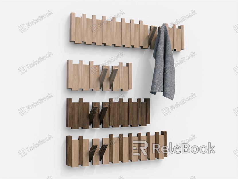 Modern Hook Solid Wood Hook Coat Hook model