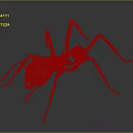 Detailed Metallic Ant 3D Model With Shiny Surface And Long Legs On Dark Background