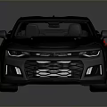 Black Sports Car With Red Stripe Rear Spoiler And Sporty Shiny Exterior