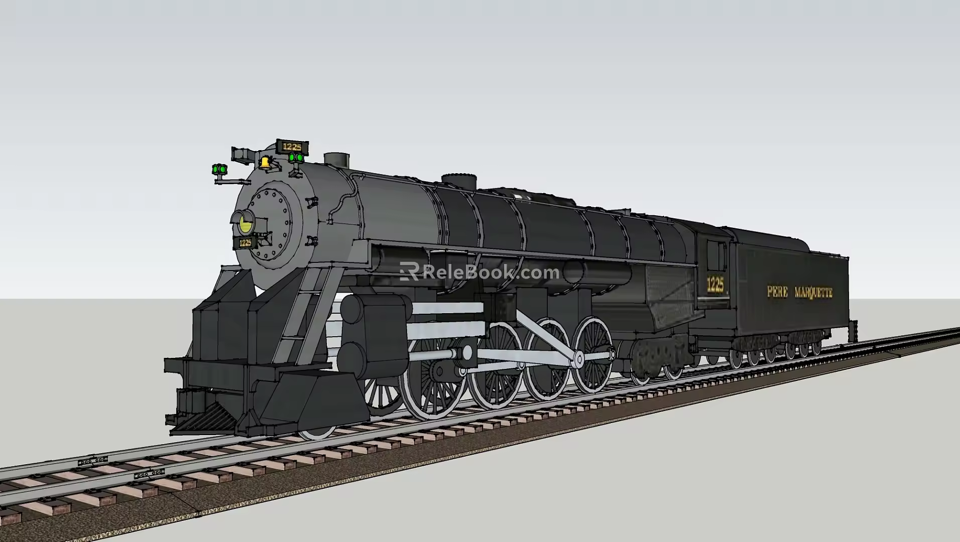 Modern locomotive train tram subway high-speed rail train 3d model