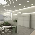 Modern Clothing Store Interior With White Decor Mannequins Green Plants And Bright Lighting