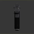 Modern Tactical Pistol With Metallic Body Black Grip And Silver Finish Design