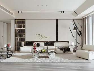 modern living room 3d model