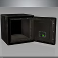Vintage Open Metal Safe With Electronic Lock And Green Light
