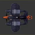 Detailed 3D Model Of Space Exploration Seaplane With Aerodynamic Design Features