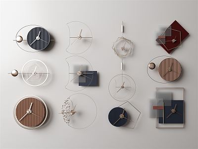 Modern clock wall decoration pendant model