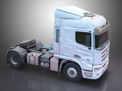 Modern White Functional Commercial Truck Cab Chassis With Large Wheels Design 3d model Modern White Functional Commercial Truck Cab Chassis With Large Wheels Design 3d model