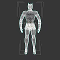 3D Character Model With White Armor Cat Ear Helmet Yellow Belt Boots Black Gloves