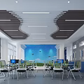 Modern Classroom Drone Training Classroom Science and Technology Classroom 3d model