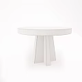 round table tea table 3d model