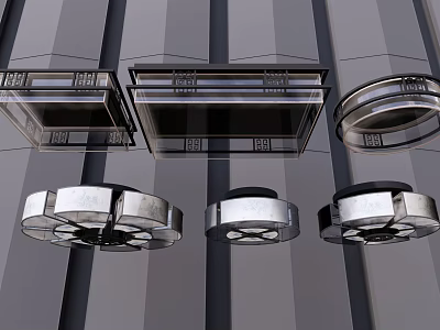Modern Contemporary Ceiling Lights With Metal Glass Design Square Round For Home Interior 3d model