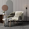 Modern single sofa single chair side several combination 3d model