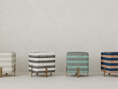 Modern Sofa Stool Mixed Color Footstool 3d model Modern Sofa Stool Mixed Color Footstool 3d model
