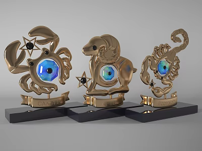 Post-modern ornaments 3d model