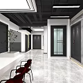 Qi Yute Modern Storefront Design With White Walls Black Doors And Brand Logo