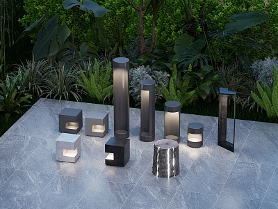 Landscape Lamps Lamp Post Garden Lamp Lawn Lamp 3d model