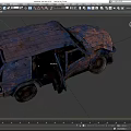Old Rusted Car With Damaged Body And Broken Exterior Parts