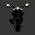 Modern Heron Motorcycle With Black And Gray Sleek Body Leather Seat And Headlights