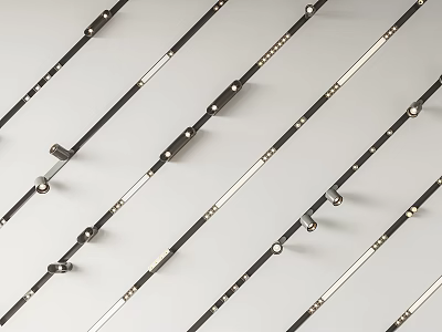 Downlights and Spotlights Modern Track Lighting Fixtures with Sleek Metal Design and Installation 3d model