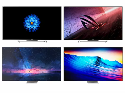 Modern Smart Televisions With Slim Design And Vibrant Screen Displays 3d model