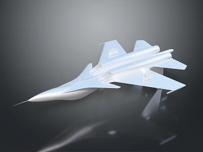 Shiny White Spacecraft Model With Futuristic Aerodynamic Design And Reflection 3d model