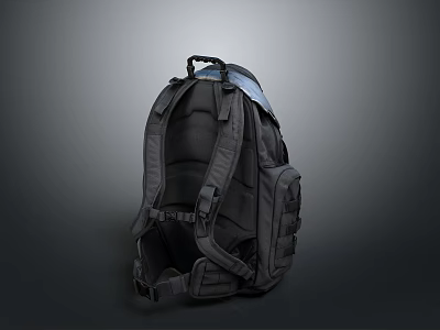 Black Durable Backpack With Multiple Compartments Adjustable Shoulder Straps For Daily Commute And Outdoor Use 3d model