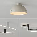 Modern Ceiling Lights With Dome Linear And Ring Shapes For Home Interior 3d model
