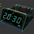 Smlig Black Digital Clock Electronic Device With Clear LED Time