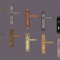 Various Modern Luxury Door Handles in Brass Black and Gold Finishes