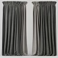 Elegant Gray Pleated Curtain With Soft Fabric For Modern Home Interior