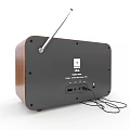 Retro Headphone Speaker With Wooden Design Black Panel FM Radio And Knob Controls